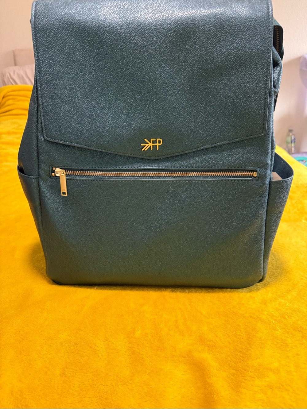 Freshly Picked Teal Backpack with Gold Hardware